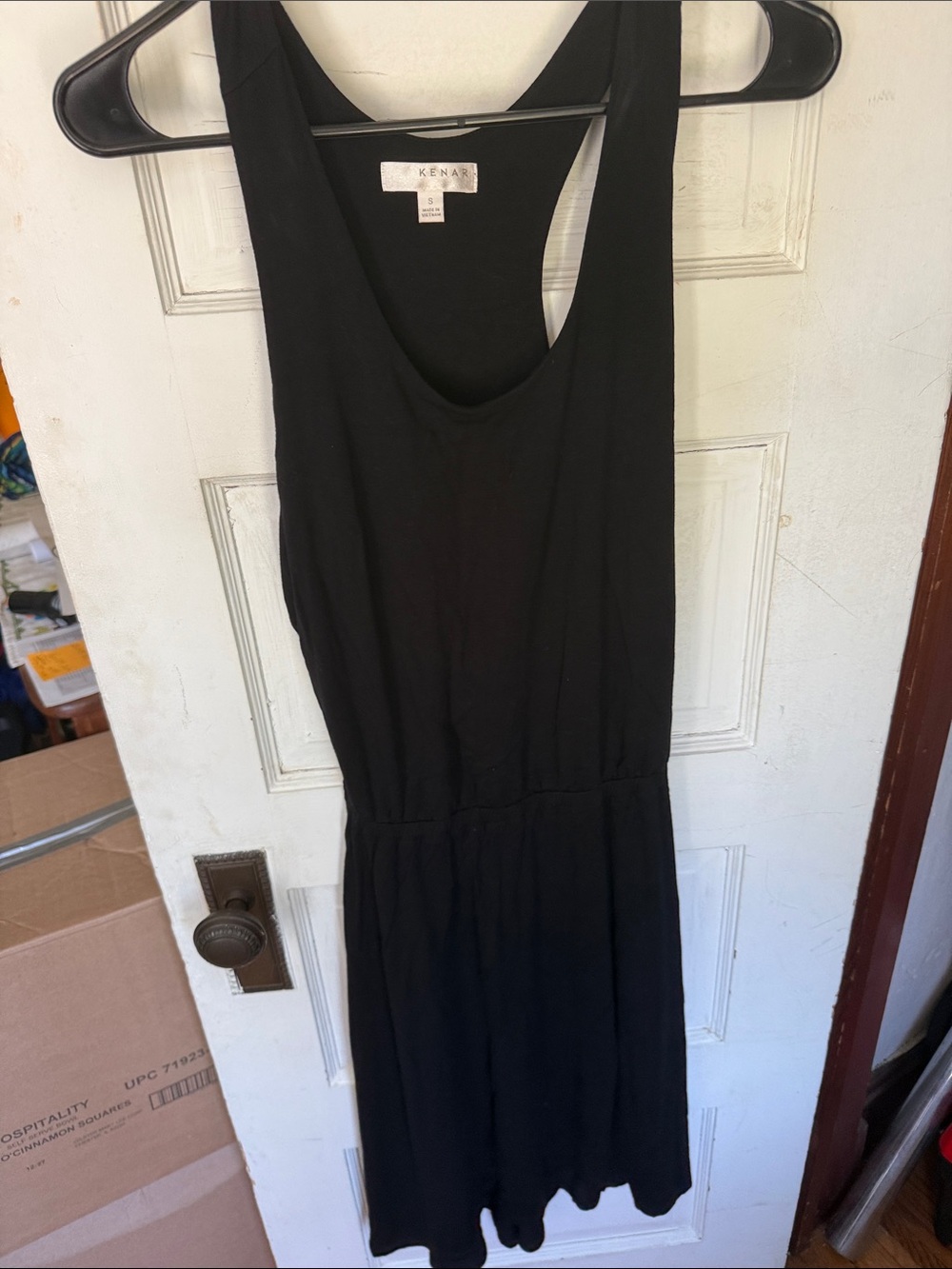 Kenar Black Sleeveless Mini Dress